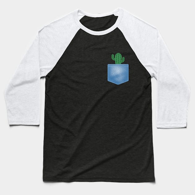 Cute Cactus pocket Baseball T-Shirt by BTSKingdom